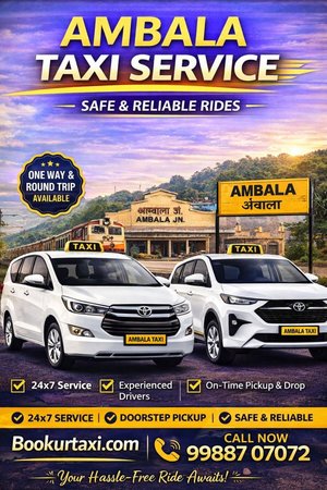 Ambala Taxi Service | Ambala Cab Service From ₹9/Km - BookUrTaxi