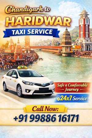 Chandigarh to Haridwar Taxi | Booking Start ₹3825 - BookUrTaxi
