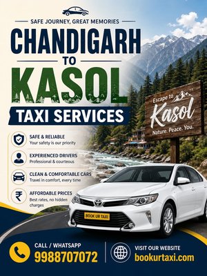 Chandigarh Airport to Kasol Taxi