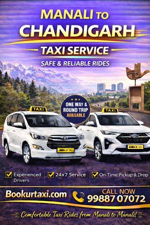 Manali To Chandigarh Taxi | Booking Starts now  - BookUrTaxi