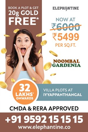 Elephantine Noombal Gardenia Premium Plots at Iyappanthangal.