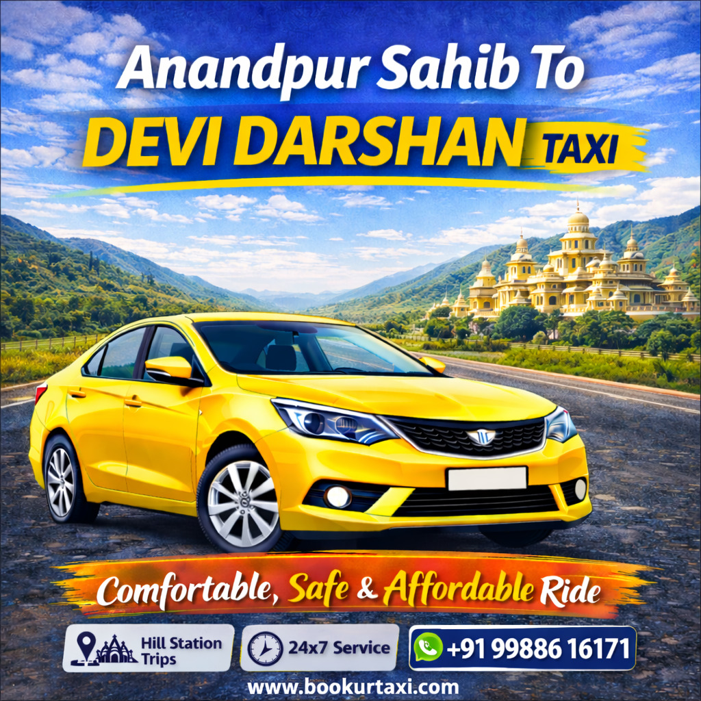 Anandpur Sahib to Naina Devi Temple Taxi | Booking Start ₹1700 - BookUrTaxi
