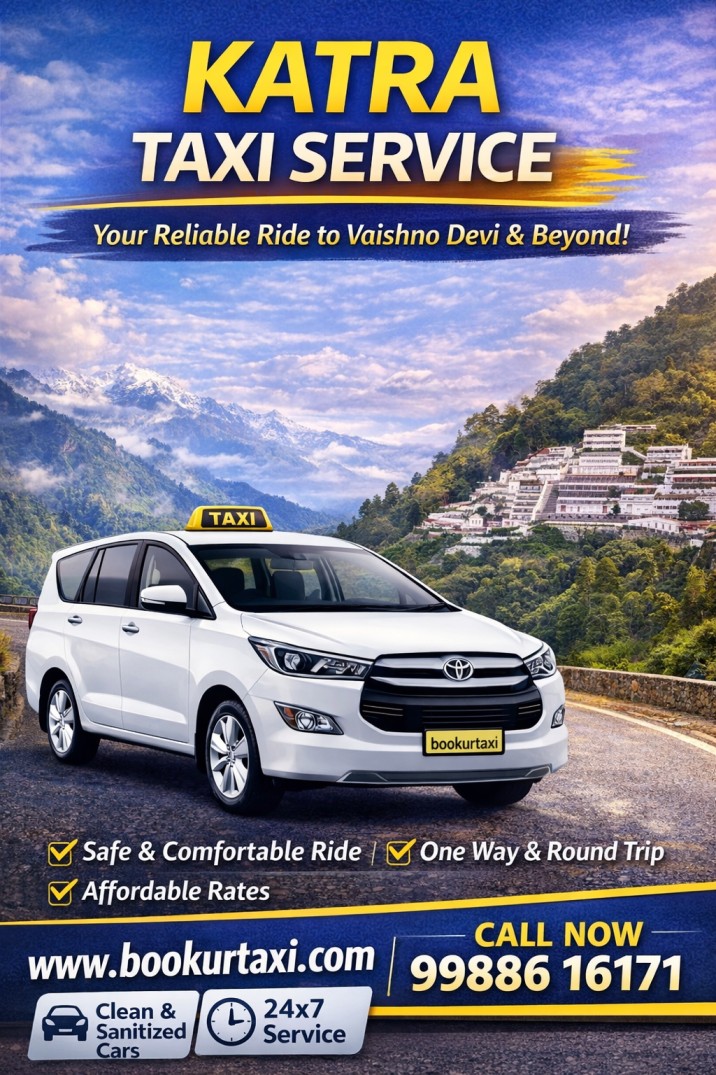 Katra (JK) Taxi Service | Katra (JK) Cab Service From ₹9/Km - BookUrTaxi